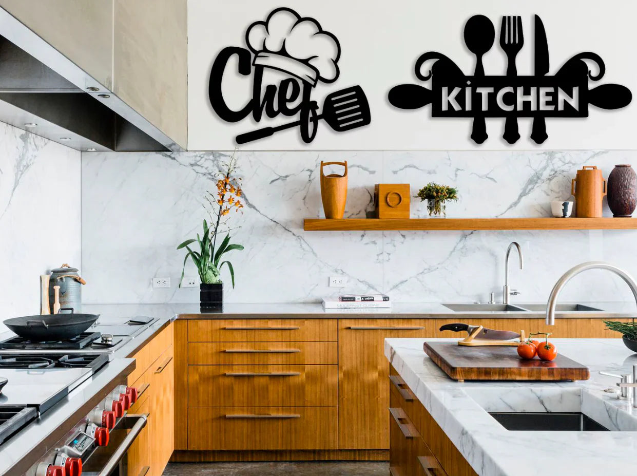 keuken wanddecoratie mdf chef kitchen muurdecoratie moderne keuken decoratie