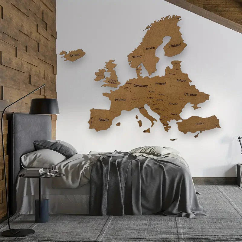 slaapkamer wanddecoratie mdf wereldkaart europa muurdecoratie moderne slaapkamer decoratie