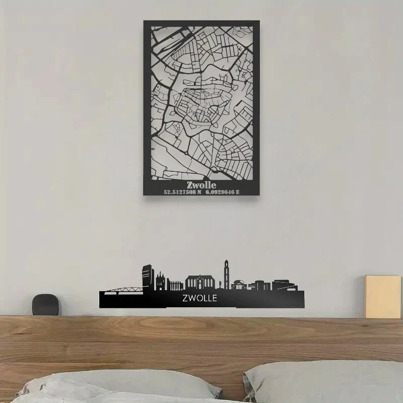 Stadskaarten & Skyline Wanddecoratie