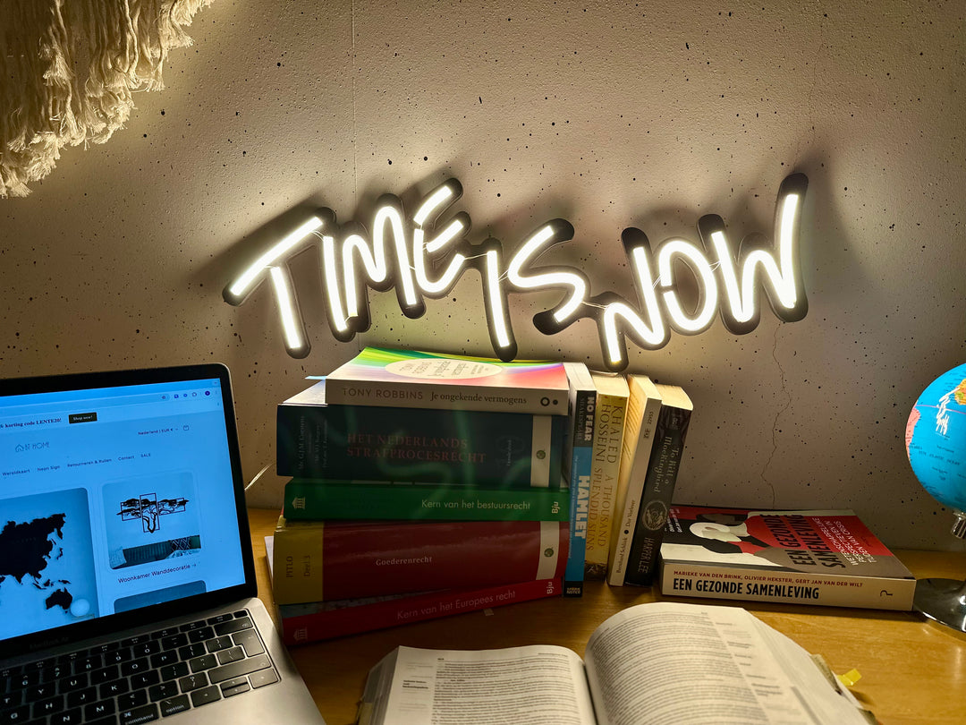 Time Is Now Neon Sign - BT Home