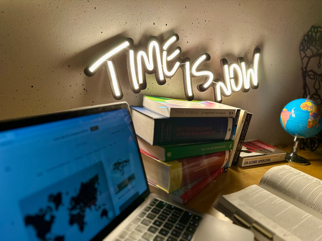 Time Is Now Neon Sign - BT Home