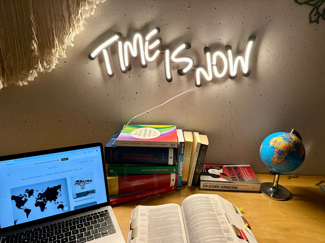 Time Is Now Neon Sign - BT Home