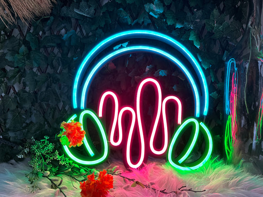 Koptelefoon Neon Sign - BT Home