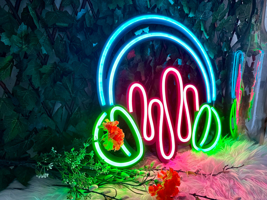 Koptelefoon Neon Sign - BT Home