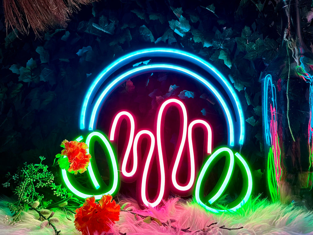Koptelefoon Neon Sign - BT Home