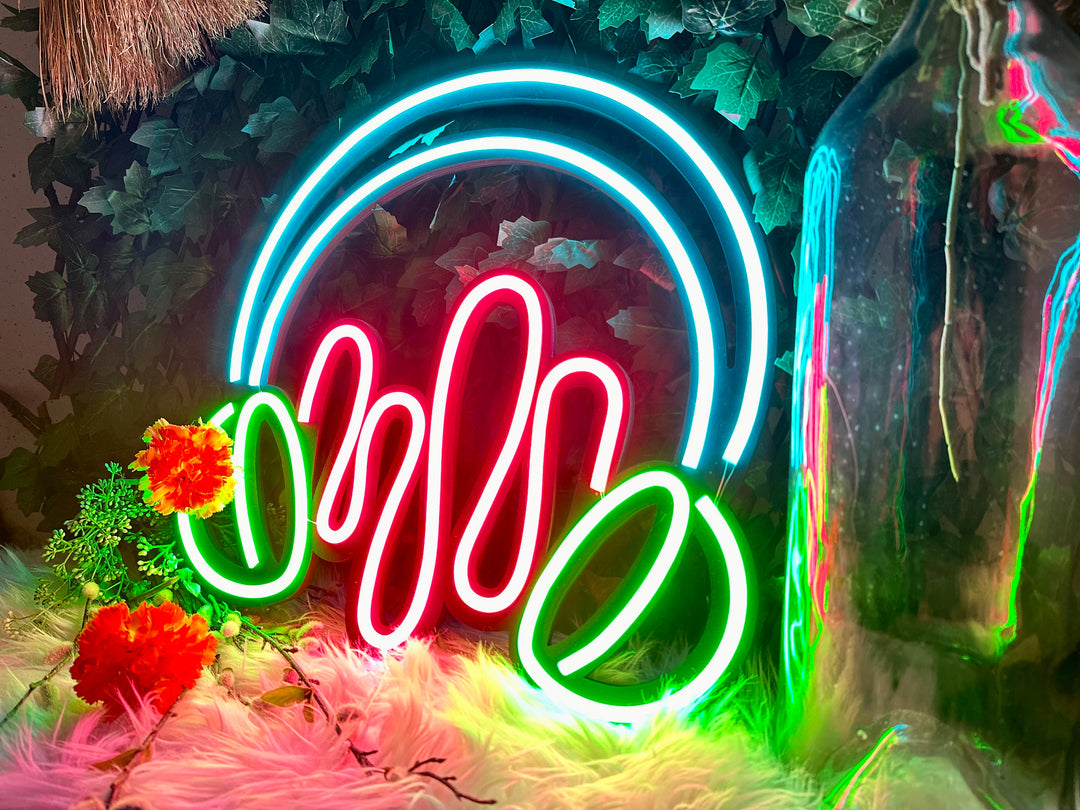 Koptelefoon Neon Sign - BT Home