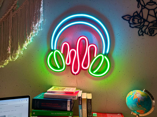 Koptelefoon Neon Sign - BT Home