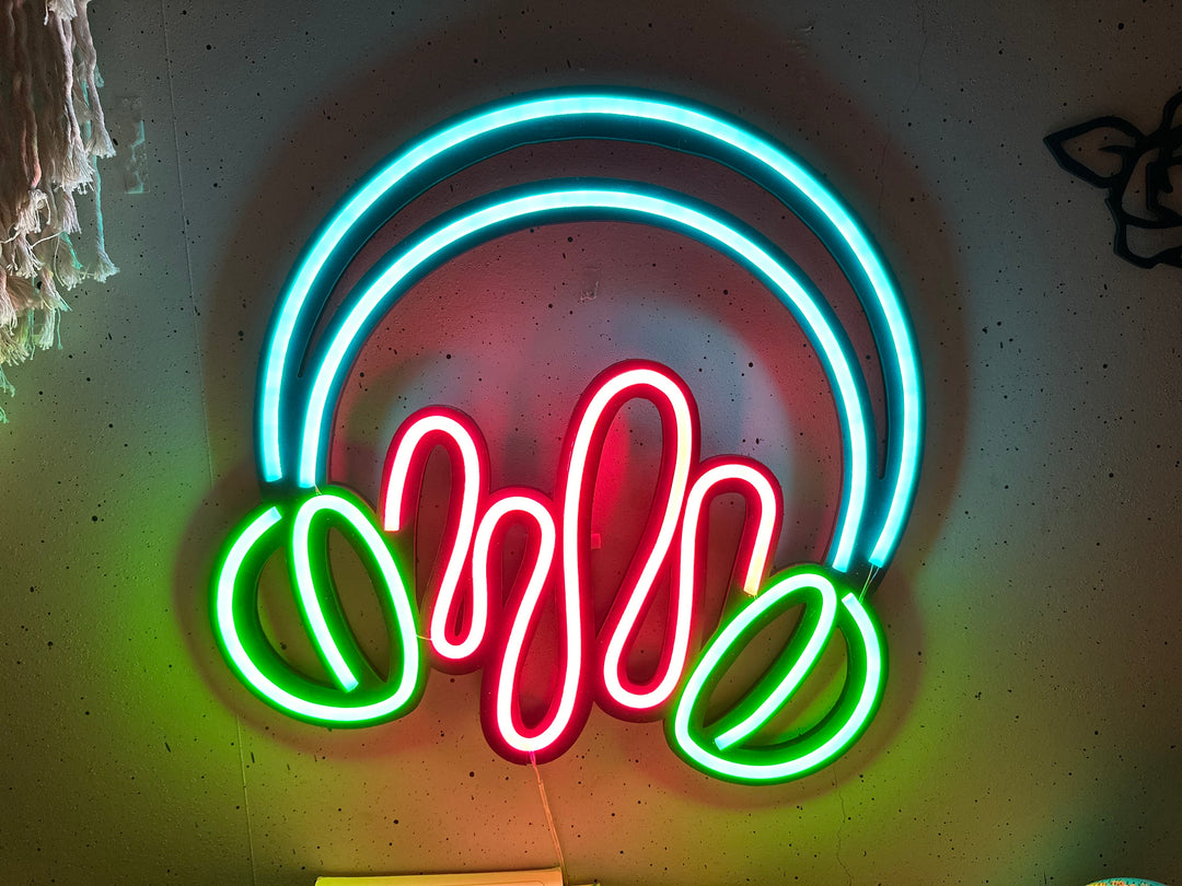 Koptelefoon Neon Sign - BT Home