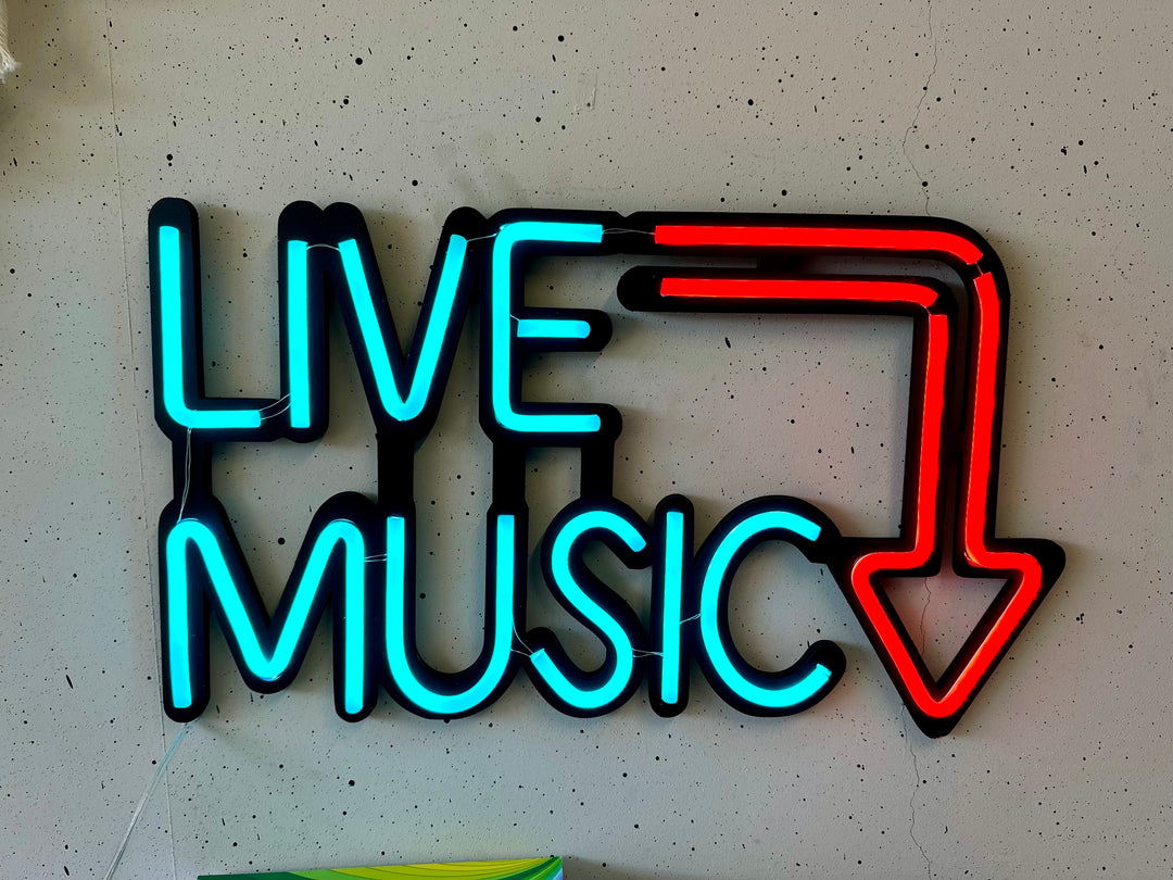 Live Music Neon Sign - BT Home