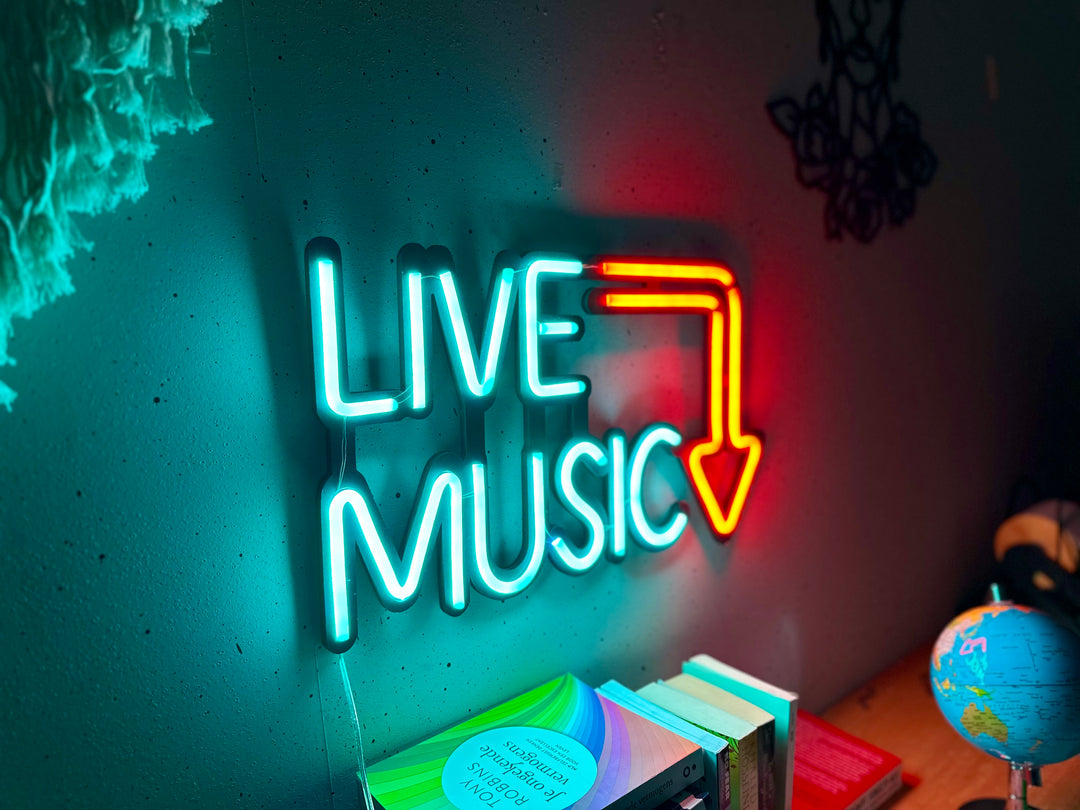 Live Music Neon Sign - BT Home