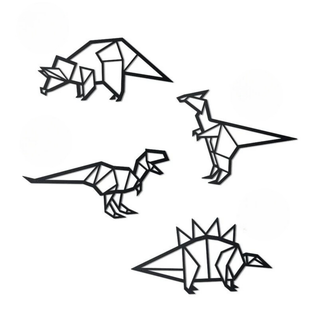 4 stuks Dinosaurussen