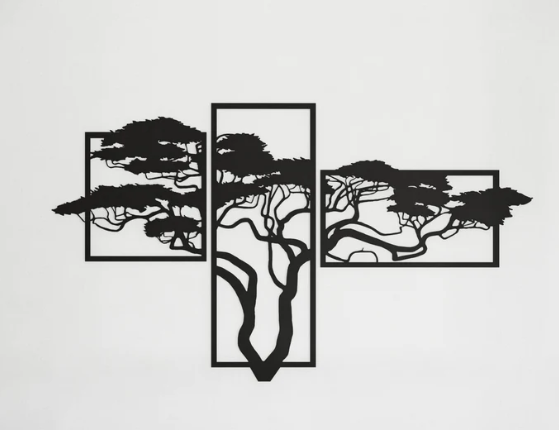 Detail van acacia levensboom wanddecoratie design