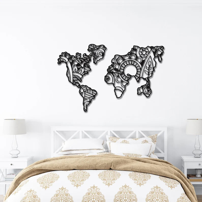 Mandala wereldkaart - BT Home
