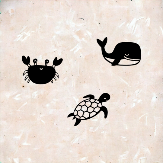 3 Stuks Zeedieren