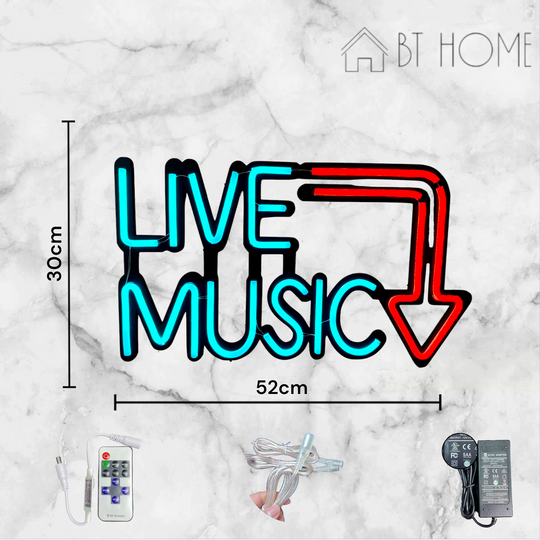 Live Music Neon Sign - BT Home